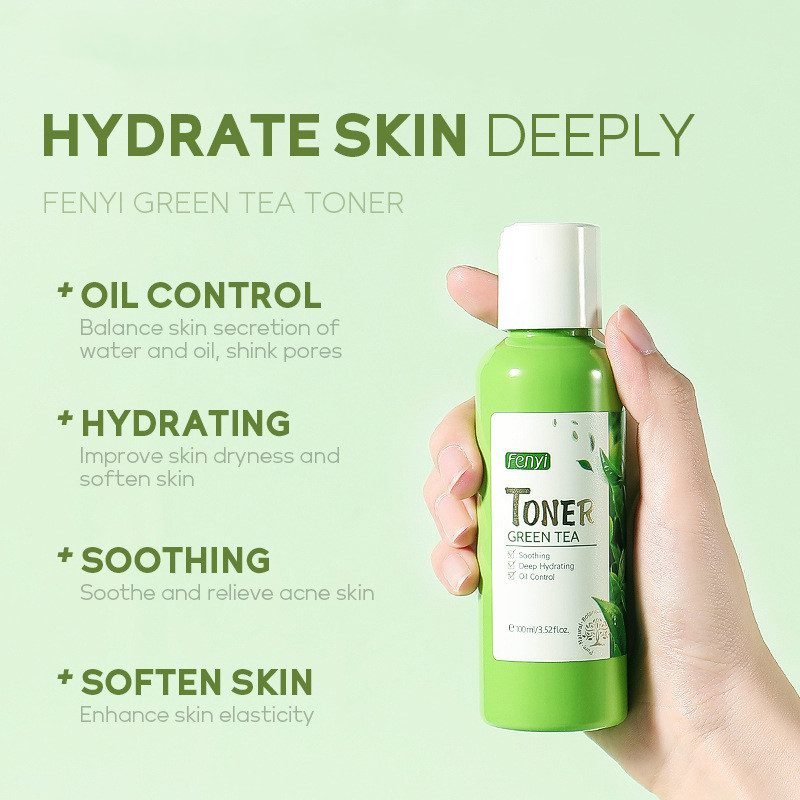 Green Tea Toner 100ml Moisturizing Lotion Skin Care Products - Image 5